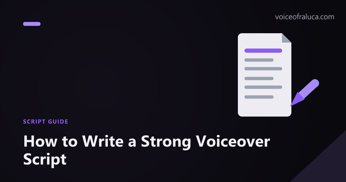 How to Write a Strong Voiceover Script